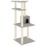 Katzenkratzbaum mit hellgrauen Sisalstämmen 123 cm von vidaXL, Katzenmöbel - Ref: Foro24-171784, Preis: 40,00 €, Rabatt: %