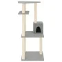 Cat scratching post with light gray sisal posts 123 cm by vidaXL, Cat furniture - Ref: Foro24-171784, Price: 41,78 €, Discoun...