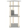 Cat scratching post with light gray sisal posts 123 cm by vidaXL, Cat furniture - Ref: Foro24-171784, Price: 40,00 €, Discoun...