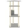 Cat scratching post with light gray sisal posts 123 cm by vidaXL, Cat furniture - Ref: Foro24-171784, Price: 41,78 €, Discoun...