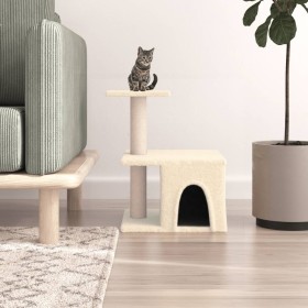 Cat scratching post with cream sisal posts 48 cm by vidaXL, Cat furniture - Ref: Foro24-171786, Price: 30,82 €, Discount: %