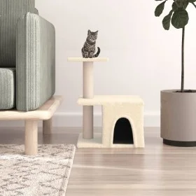 Cat scratching post with cream sisal posts 48 cm by vidaXL, Cat furniture - Ref: Foro24-171786, Price: 30,23 €, Discount: %