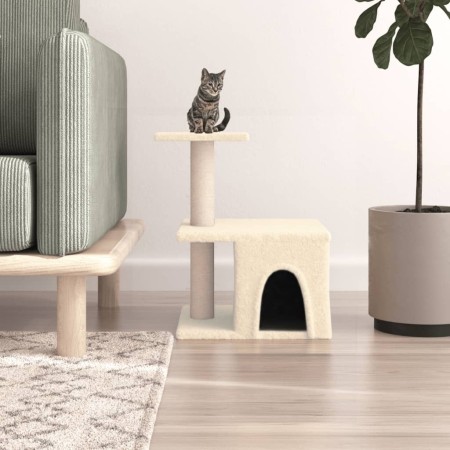 Katzenkratzbaum mit cremefarbenen Sisalstämmen, 48 cm von vidaXL, Katzenmöbel - Ref: Foro24-171786, Preis: 30,82 €, Rabatt: %