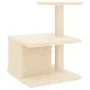 Rascador para gatos con postes de sisal color crema 48 cm de vidaXL, Mobiliario para gatos - Ref: Foro24-171786, Precio: 30,2...