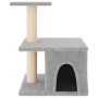 Katzenkratzbaum mit hellgrauen Sisalstämmen 48 cm von vidaXL, Katzenmöbel - Ref: Foro24-171787, Preis: 25,36 €, Rabatt: %