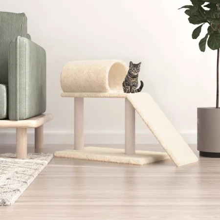 Cat scratching post with tunnel and cream ladder 55.5 cm by vidaXL, Cat furniture - Ref: Foro24-171789, Price: 37,93 €, Disco...
