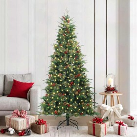 Árbol de Navidad artificial con ramas articuladas Verde 210 cm