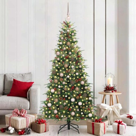 Árbol de Navidad artificial con ramas articuladas Verde 210 cm