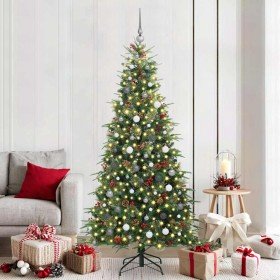 Árbol de Navidad artificial con ramas articuladas Verde 210 cm