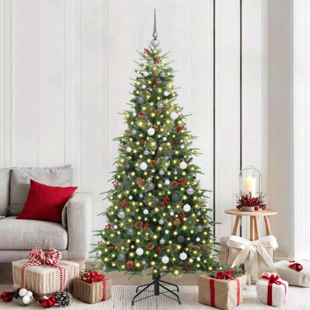 Árbol de Navidad artificial con ramas articuladas Verde 210 cm