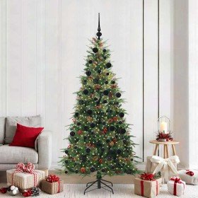 Árbol de Navidad artificial con ramas articuladas Verde 210 cm