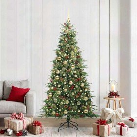 Árbol de Navidad artificial con ramas articuladas Verde 210 cm