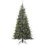 Árbol de Navidad artificial con ramas articuladas Verde 210 cm
