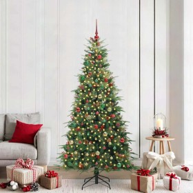 Árbol de Navidad artificial con ramas articuladas Verde 210 cm