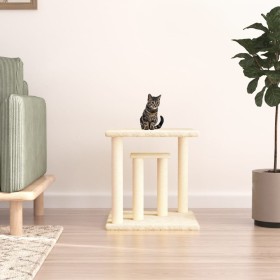 Postes rascadores para gatos con plataformas crema 50 cm