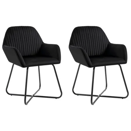 Dining chairs 2 units black velvet by vidaXL, dining chairs - Ref: Foro24-249805, Price: 161,15 €, Discount: %