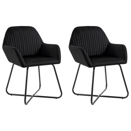 Sillas de comedor 2 unidades terciopelo negro de vidaXL, Sillas de comedor - Ref: Foro24-249805, Precio: 161,03 €, Descuento: %