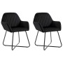 Sillas de comedor 2 unidades terciopelo negro de vidaXL, Sillas de comedor - Ref: Foro24-249805, Precio: 161,03 €, Descuento: %