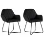 Sillas de comedor 2 unidades terciopelo negro de vidaXL, Sillas de comedor - Ref: Foro24-249805, Precio: 159,07 €, Descuento: %