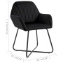 Sillas de comedor 2 unidades terciopelo negro de vidaXL, Sillas de comedor - Ref: Foro24-249805, Precio: 161,03 €, Descuento: %