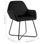 Sillas de comedor 2 unidades terciopelo negro de vidaXL, Sillas de comedor - Ref: Foro24-249805, Precio: 159,07 €, Descuento: %