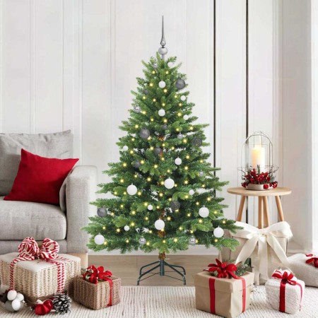 Árbol de Navidad artificial con 150 LED Verde 150 cm PE y PVC