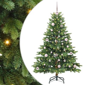 Árbol de Navidad artificial con 150 LED Verde 150 cm PE y PVC