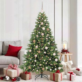 Árbol de Navidad artificial con 300 LED Verde 180 cm PE y PVC