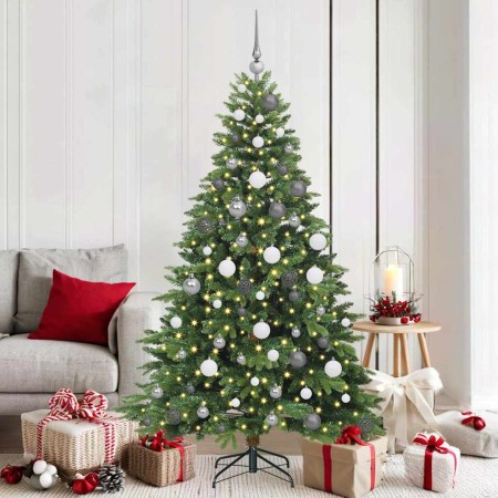 Árbol de Navidad artificial con 300 LED Verde 180 cm PE y PVC