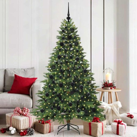 Árbol de Navidad artificial con 300 LED Verde 180 cm PE y PVC