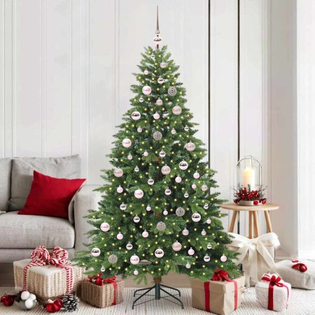 Árbol de Navidad artificial con 300 LED Verde 180 cm PE y PVC