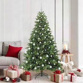 Árbol de Navidad artificial con 300 LED Verde 180 cm PE y PVC