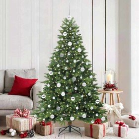 Árbol de Navidad artificial con 300 LED Verde 180 cm PE y PVC