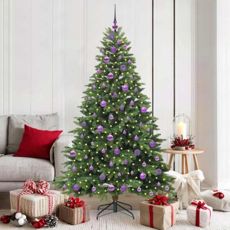 Árbol de Navidad artificial con 300 LED Verde 180 cm PE y PVC
