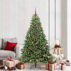 Árbol de Navidad artificial con 300 LED Verde 180 cm PE y PVC