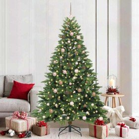 Árbol de Navidad artificial con 300 LED Verde 210 cm PE y PVC