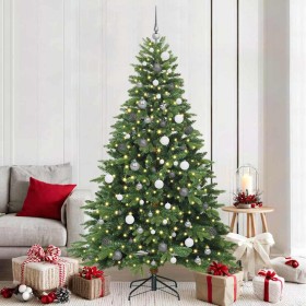 Árbol de Navidad artificial con 300 LED Verde 210 cm PE y PVC