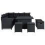 6-piece garden furniture set and black synthetic rattan cushions by vidaXL, Garden sets - Ref: Foro24-315230, Price: 863,81 €...