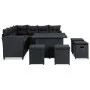 6-piece garden furniture set and black synthetic rattan cushions by vidaXL, Garden sets - Ref: Foro24-315230, Price: 857,30 €...