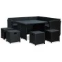 6-piece garden furniture set and black synthetic rattan cushions by vidaXL, Garden sets - Ref: Foro24-315230, Price: 857,30 €...