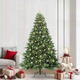 Árbol de Navidad artificial con 300 LED Verde 210 cm PE y PVC