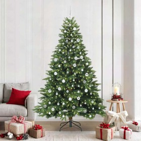 Árbol de Navidad artificial con 300 LED Verde 210 cm PE y PVC