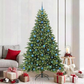 Árbol de Navidad artificial con 300 LED Verde 210 cm PE y PVC