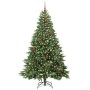 Árbol de Navidad artificial con 300 LED Verde 210 cm PE y PVC