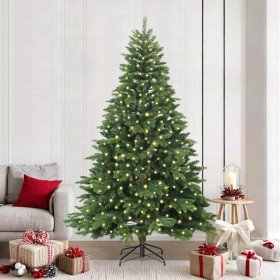 Árbol de Navidad artificial con 300 LED Verde 240 cm PE y PVC