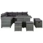 6-piece garden furniture set with gray synthetic rattan cushions by vidaXL, Garden sets - Ref: Foro24-315231, Price: 762,14 €...