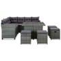 Set mit 6 Gartenmöbeln und Kissen synthetisches Rattangrau von vidaXL, Gartensets - Ref: Foro24-315231, Preis: 606,98 €, Raba...