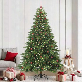 Árbol de Navidad artificial con 300 LED Verde 240 cm PE y PVC