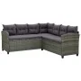 6-piece garden furniture set with gray synthetic rattan cushions by vidaXL, Garden sets - Ref: Foro24-315231, Price: 762,14 €...