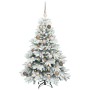 Árbol de Navidad artificial con 150 LED Verde 120 cm PE y PVC